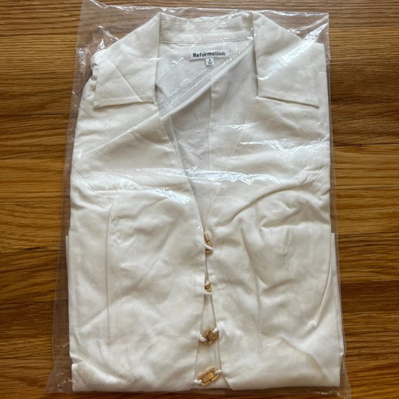 Reformation Carson top | White🎉SALE🎀 NEW - Picture 5 of 7